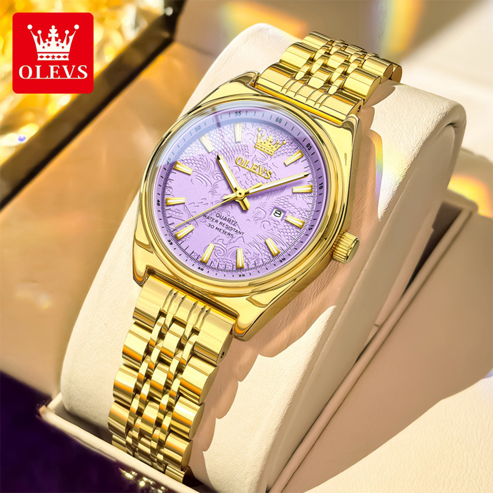 Luxury Watch Index - OLEVS Jam Tangan Emas Mewah Bermerek