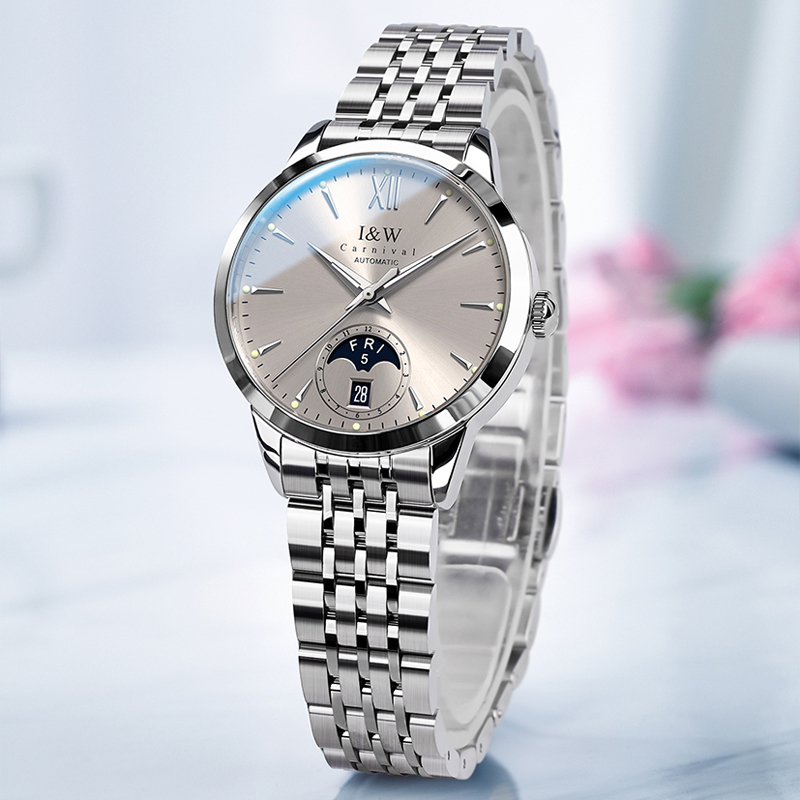 Sapphire Crystal Display - Jam Tangan Mekanik Wanita Seri Mewah