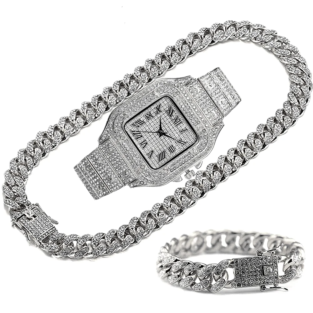 Luxury Watch Miami - Kalung Rantai Mewah Bertabur Batu untuk