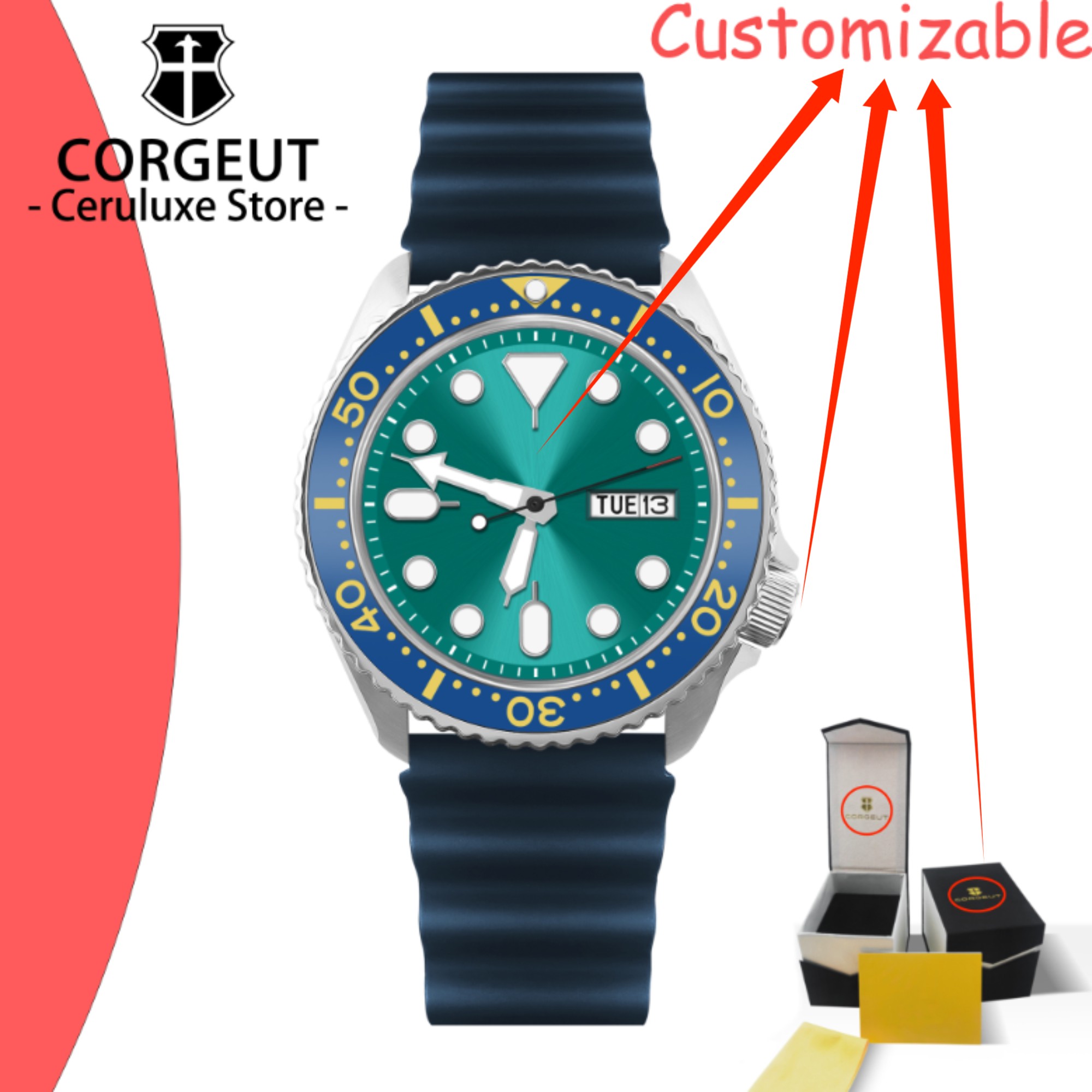 Jam Tangan Pria Mekanik CUSTOM - Sapphire Crystal Display ulasan dan harga