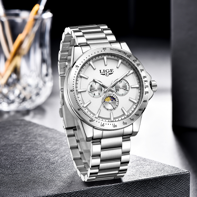 LIGE Jam Tangan Pria Kuarsa Be - Luxury Watch Brand ulasan dan harga