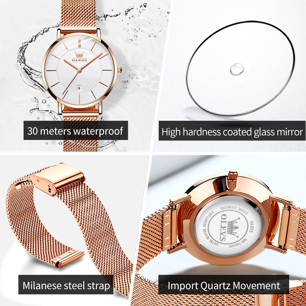 OLEVS Jam Tangan Wanita 5869 J - Luxury Watch Brand ulasan dan harga
