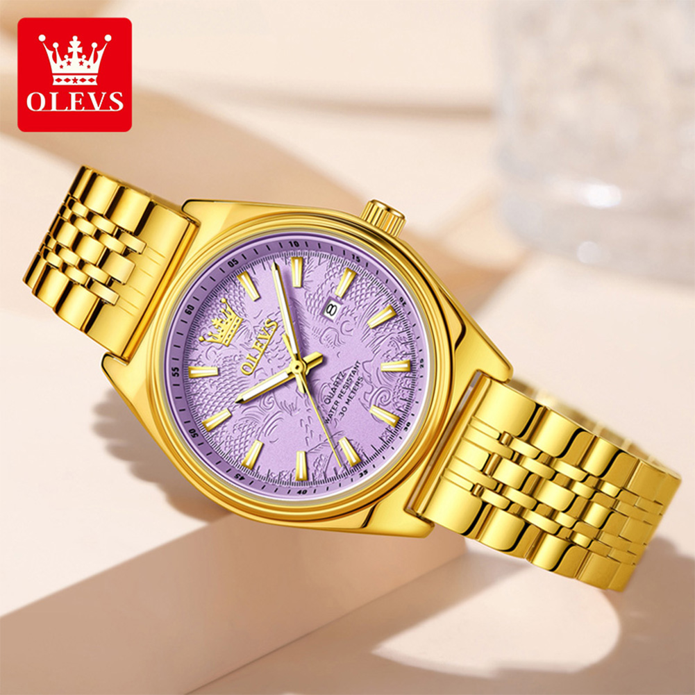 OLEVS Jam Tangan Emas Mewah Be - Luxury Watch Index ulasan dan harga