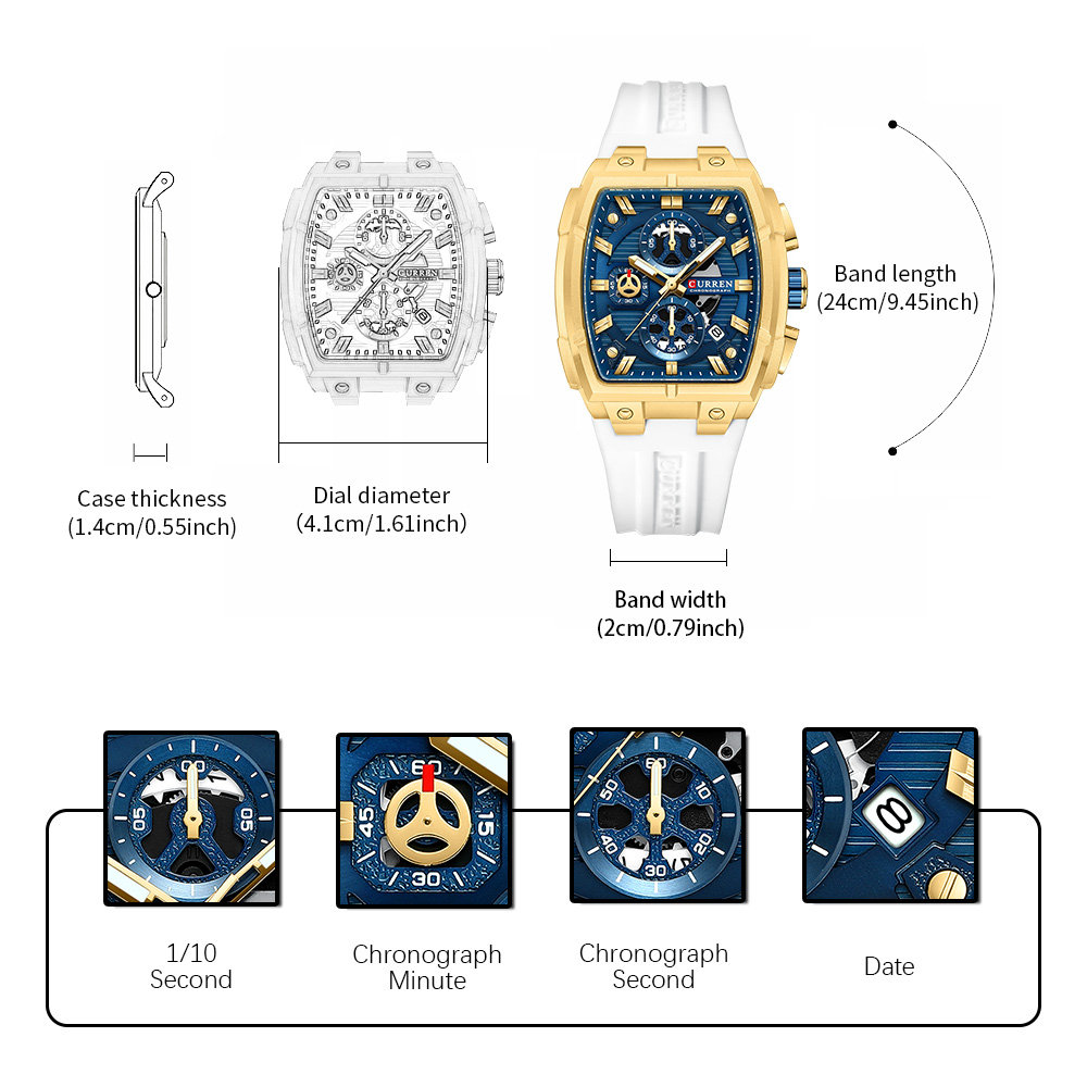 Jam Tangan Mewah Vintage CURRE - Luxury Watch For Men ulasan dan harga