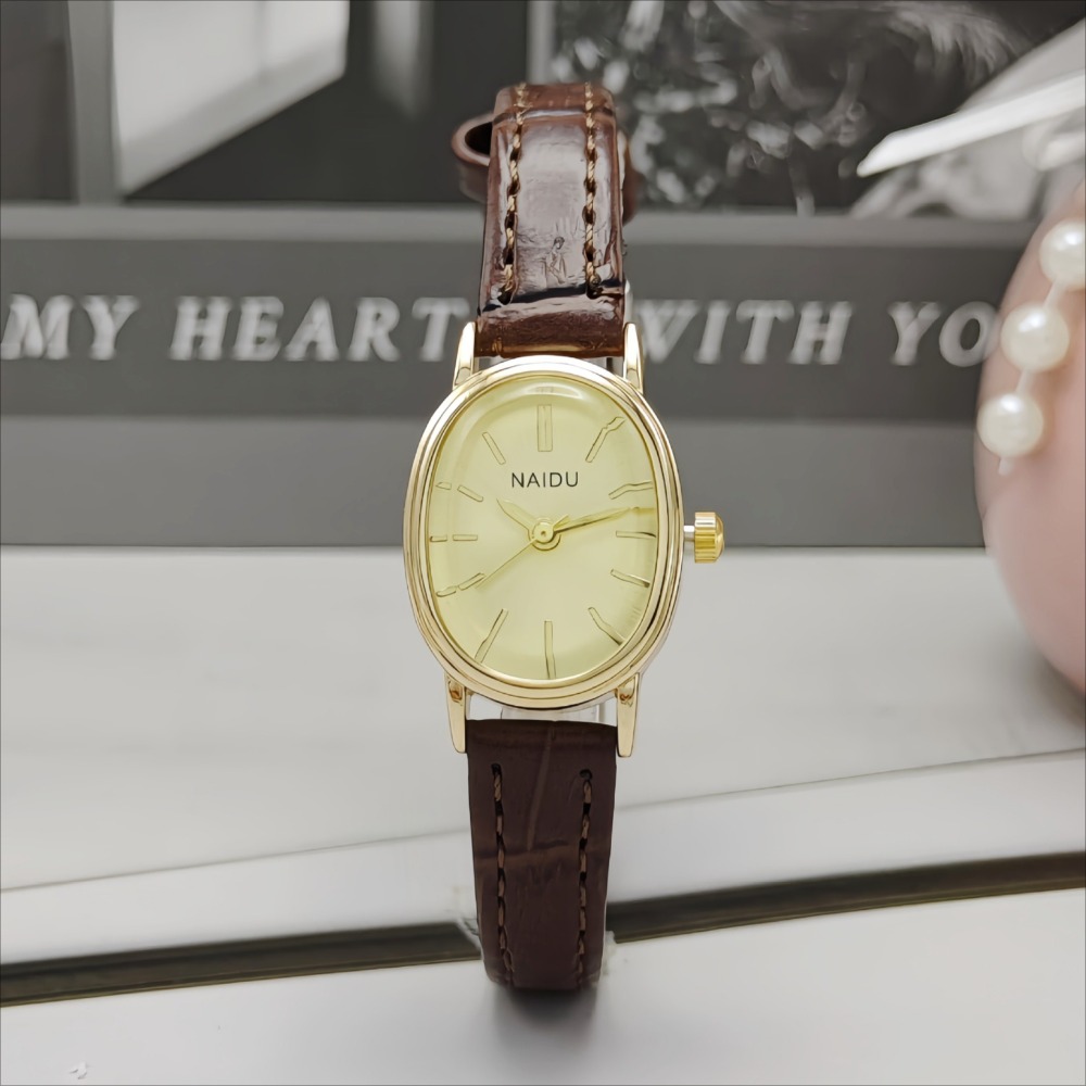 Jam Tangan Wanita Oval Dial Me - Luxury Watch With Leather Strap ulasan dan harga