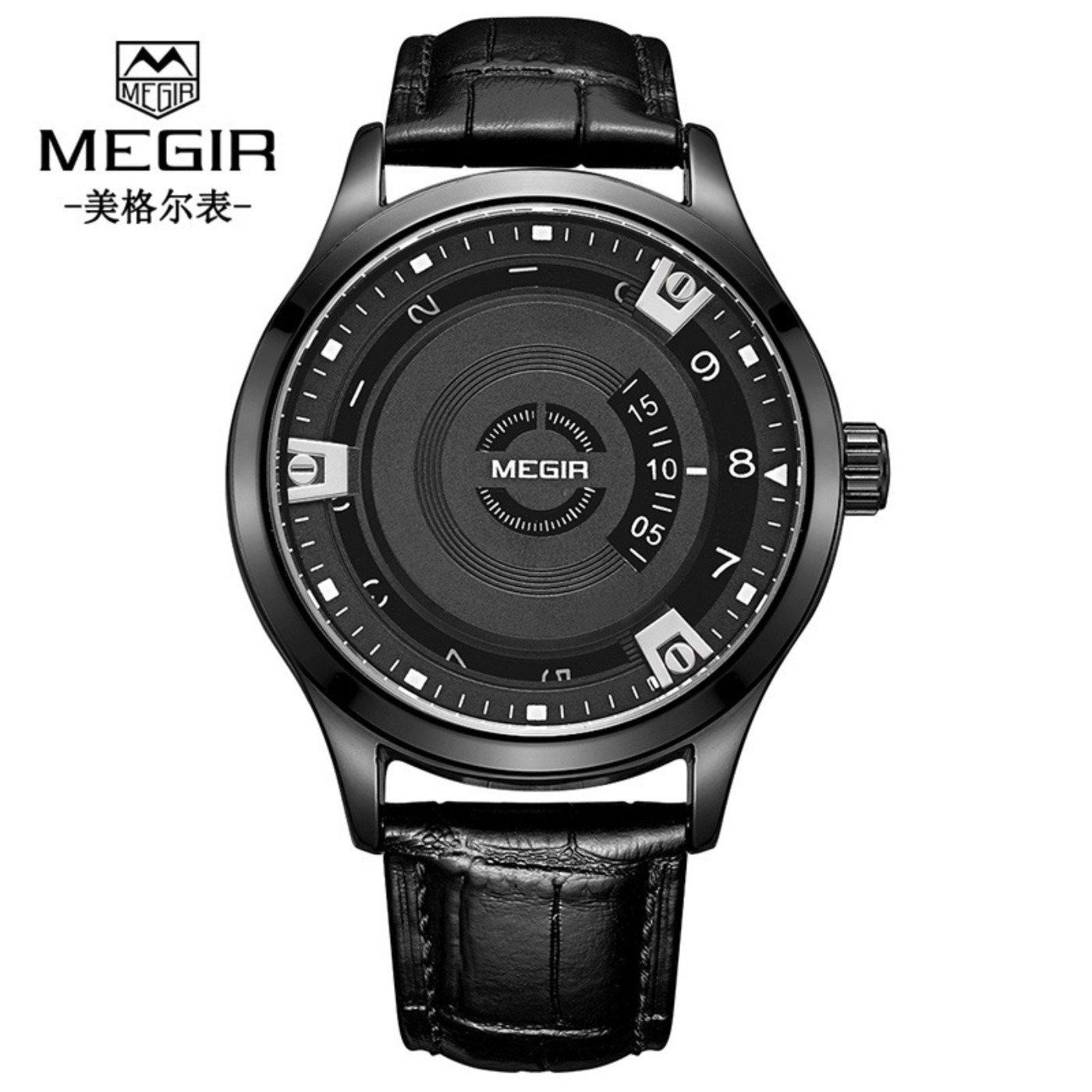 MEGIR Jam Tangan Pria Jam Tang - Luxury Watch With Leather Strap ulasan dan harga