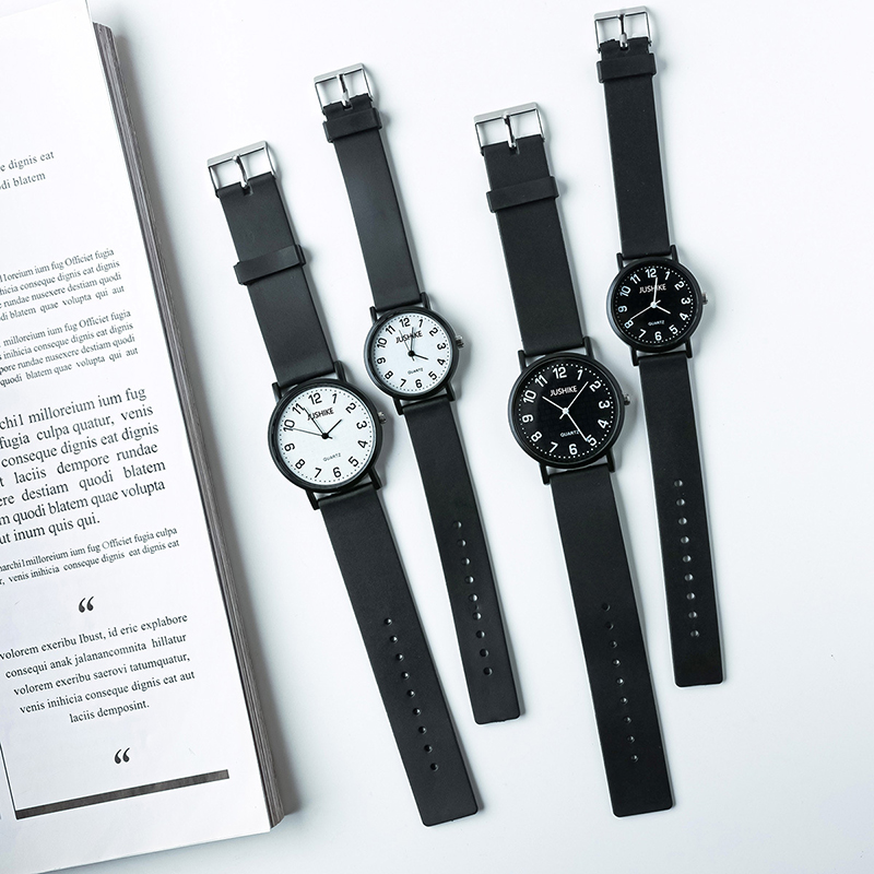 Jam Tangan Hitam Sederhana Jam - Luxury Watch With Leather Strap ulasan dan harga